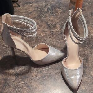 Elegant Silver Women's Stiletto Heels